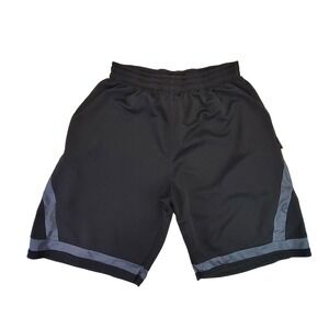 SLAM Men's Black Athletic Basketball Shorts Size Medium with Grey Accents